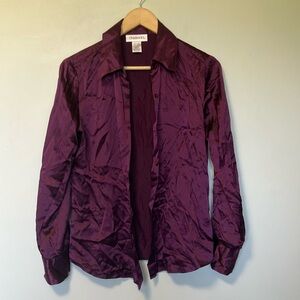 Chadwicks 100% Silk Deep Purple Shirt